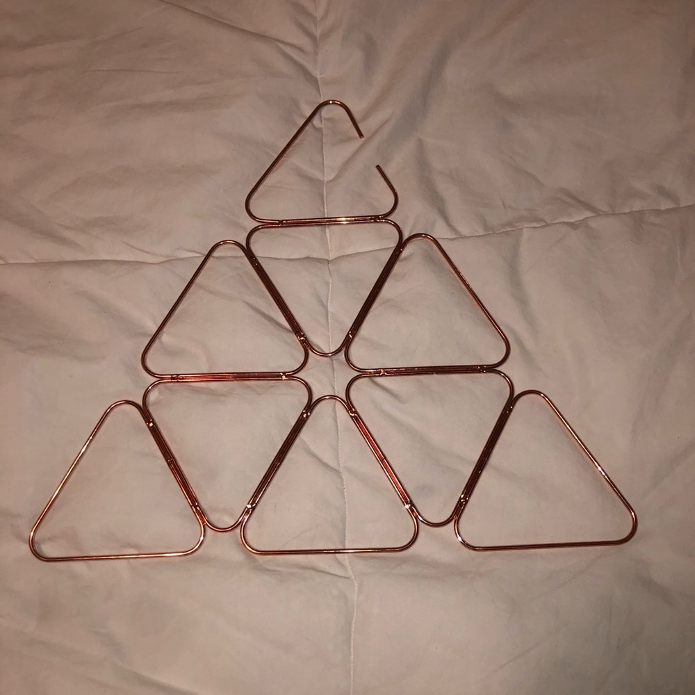 Rose gold closet rack scarf hanger